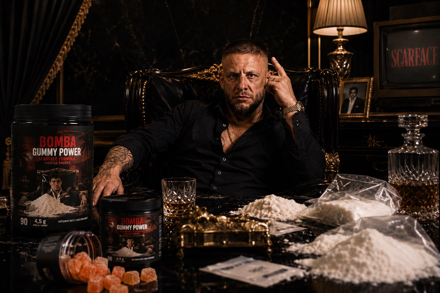 Bomba Gummy Power — puszka i żelki